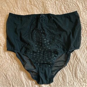 auden black sheer lace high waisted panties size l